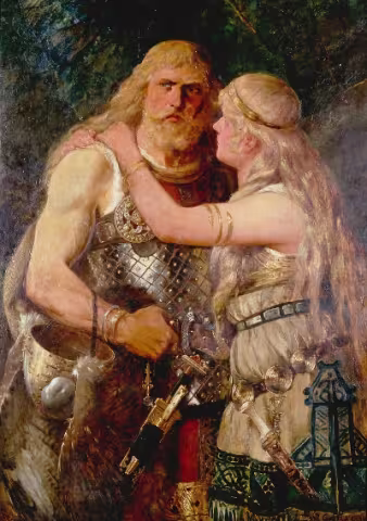 Arminio se despide de Thusnelda de Johannes Gehrts 1884