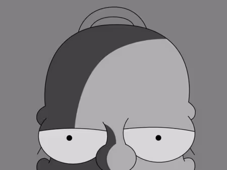 CIBASS Homer en blanco y negro