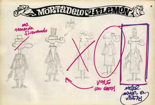 CIBASS Bocetos de Mortadelo